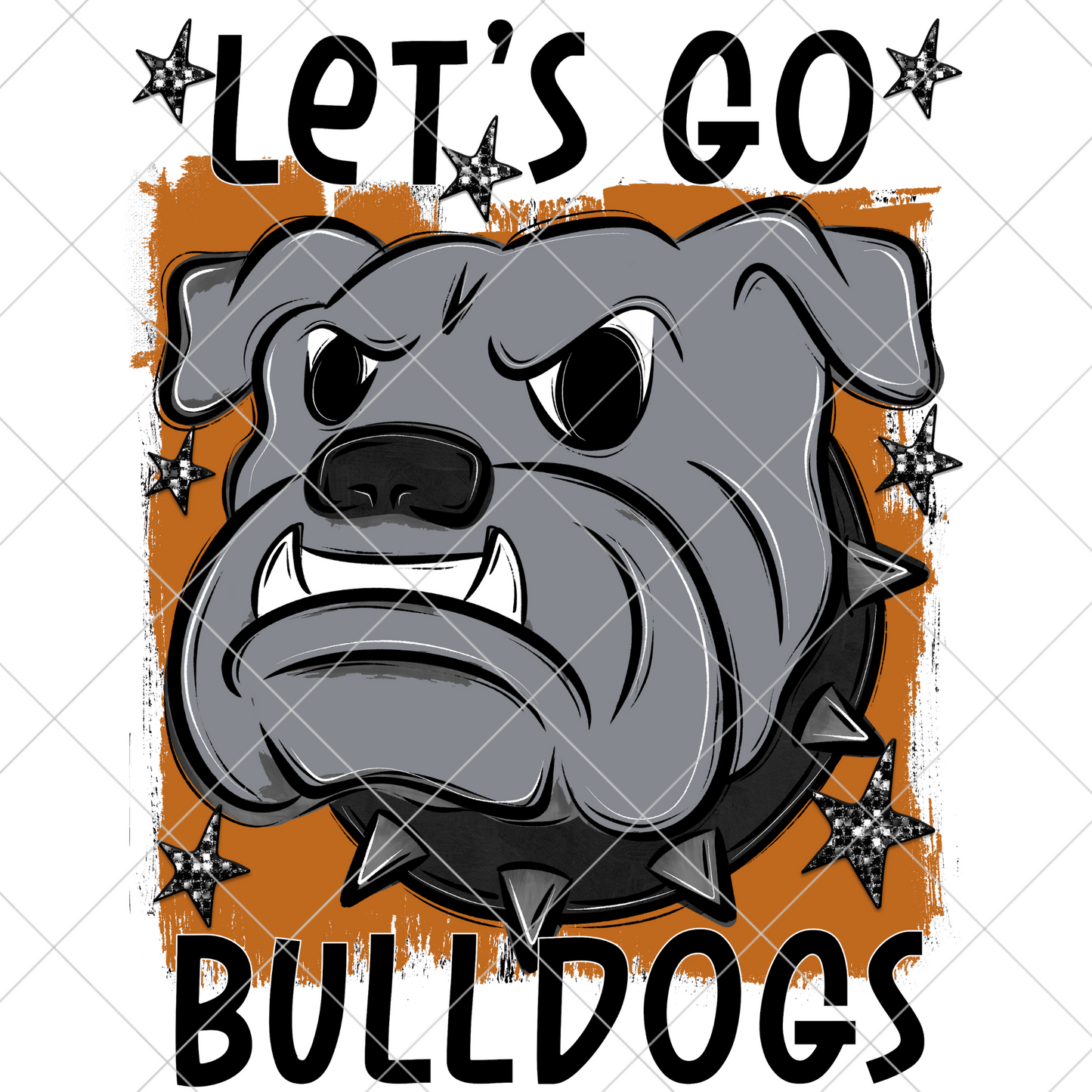 Bulldogs Sublimation PNG For Making T-Shirts, Sweatshirts, Tumblers, Mugs And More | Also Suitable For DTF | High Resolution Image | Bulldog Pride | Bulldog Spirit | Orange School Colors