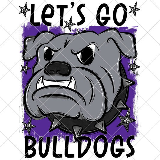 Bulldogs Sublimation PNG For Making T-Shirts, Sweatshirts, Tumblers, Mugs And More | Purple School Colors| Also Suitable For DTF | High Resolution Image | Bulldog Pride | Bulldog Spirit