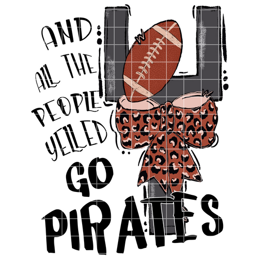 Pirates Football Sublimation PNG | Pirates High School Football | Shirt For Pirates Football Fan | Pirates Football Sticker| Pirates Tumbler