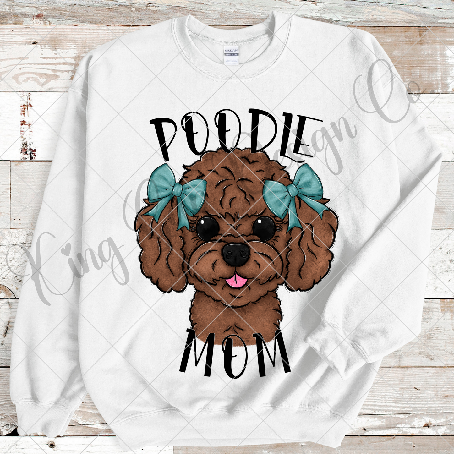 Poodle Mom PNG For Making Shirts, Tumblers, Mugs, Stickers, Scrapbooks And More | Perfect For Sublimation Or DTF | High Resolution Image, 300 DPI, Transparent Background