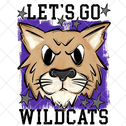 Wildcats Sublimation PNG For Making T-Shirts, Sweatshirts, Tumblers, Mugs And More | Purple School Colors| Also Suitable For DTF | High Resolution Image | Wildcat Pride | Wildcat Spirit