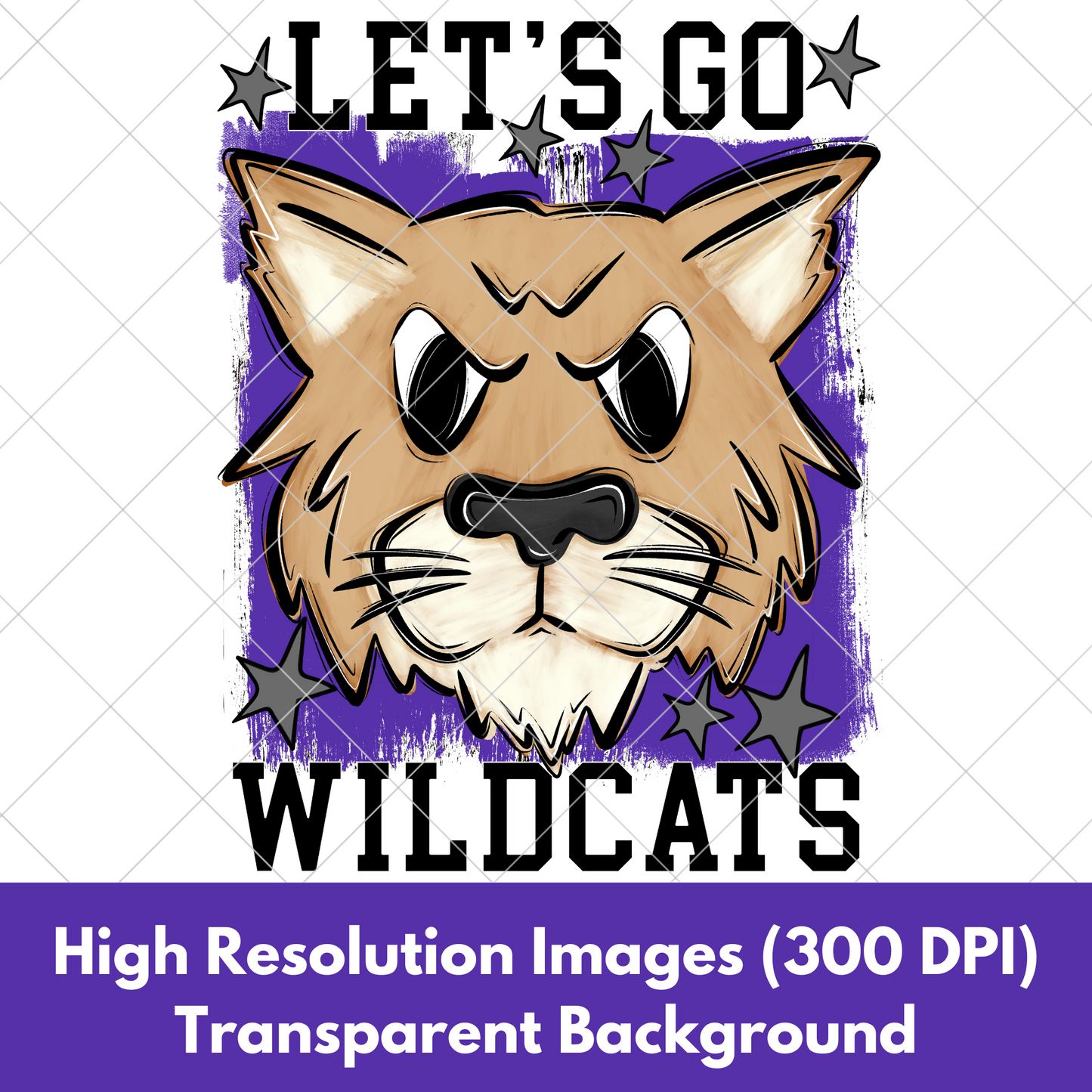 Wildcats Sublimation PNG For Making T-Shirts, Sweatshirts, Tumblers, Mugs And More | Purple School Colors| Also Suitable For DTF | High Resolution Image | Wildcat Pride | Wildcat Spirit