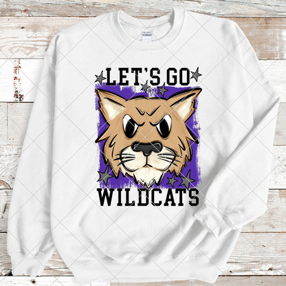 Wildcats Sublimation PNG For Making T-Shirts, Sweatshirts, Tumblers, Mugs And More | Purple School Colors| Also Suitable For DTF | High Resolution Image | Wildcat Pride | Wildcat Spirit