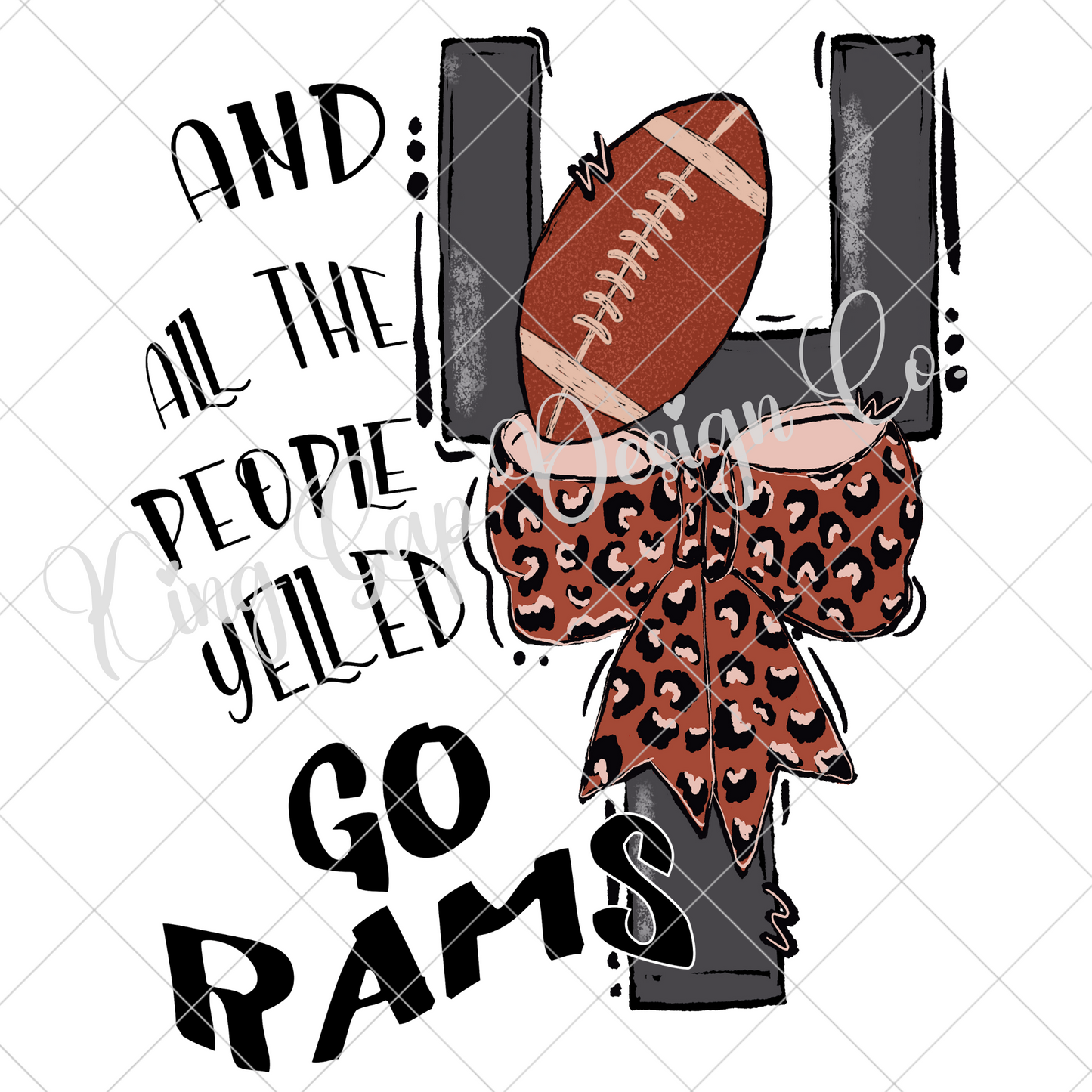 Rams Football Sublimation | Rams Game Day T-Shirt PNG | Tumbler Design For Rams Fan | Rams Sticker Design | Rams High School Football Team