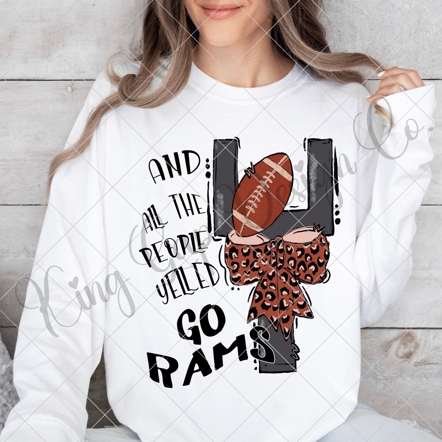 Rams Football Sublimation | Rams Game Day T-Shirt PNG | Tumbler Design For Rams Fan | Rams Sticker Design | Rams High School Football Team