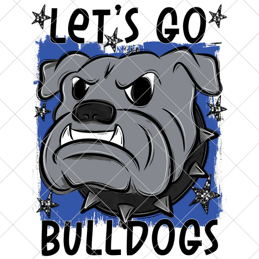 Bulldogs Sublimation PNG For Making T-Shirts, Sweatshirts, Tumblers, Mugs And More | Royal Blue School Colors| Also Suitable For DTF | High Resolution Image | Wildcat Pride | Bulldog Spirit