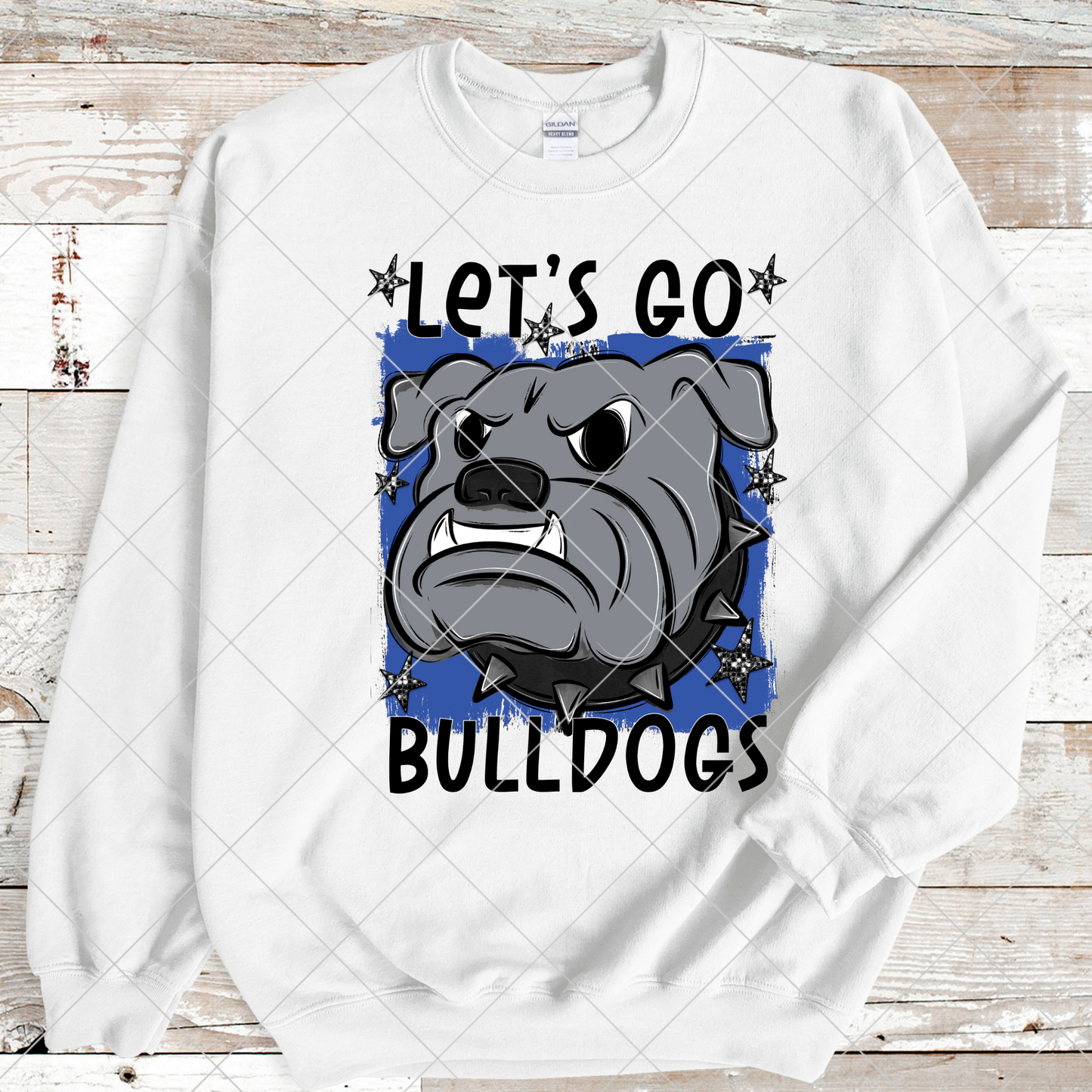 Bulldogs Sublimation PNG For Making T-Shirts, Sweatshirts, Tumblers, Mugs And More | Royal Blue School Colors| Also Suitable For DTF | High Resolution Image | Wildcat Pride | Bulldog Spirit