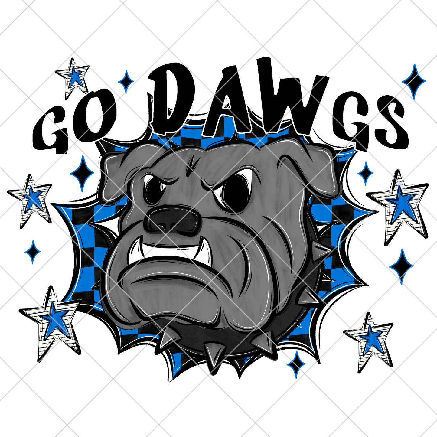 Bulldogs Sublimation PNG For Making T-Shirts, Sweatshirts, Tumblers, Mugs | Bulldog Burst Through | Royal Blue School Colors| Also Suitable For DTF | High Resolution Image | Wildcat Pride | Bulldog Spirit