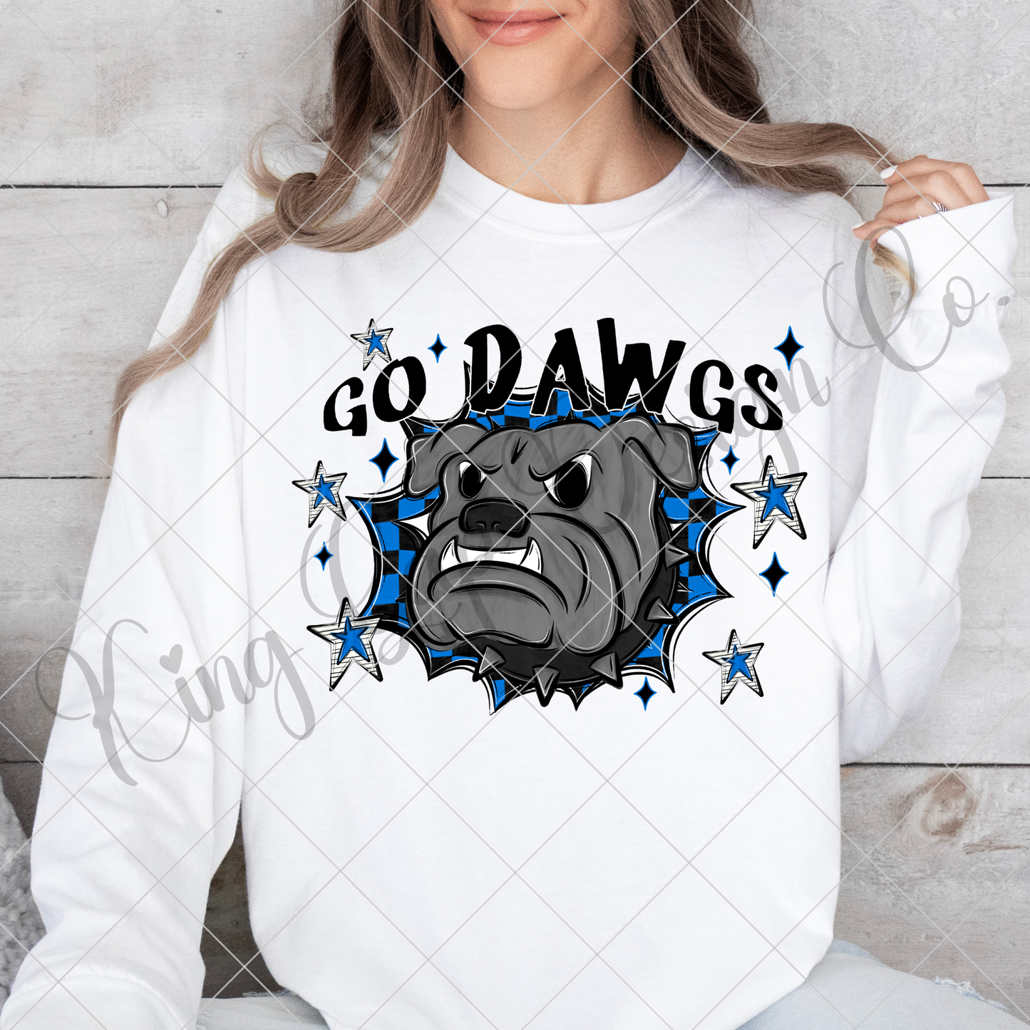 Bulldogs Sublimation PNG For Making T-Shirts, Sweatshirts, Tumblers, Mugs | Bulldog Burst Through | Royal Blue School Colors| Also Suitable For DTF | High Resolution Image | Wildcat Pride | Bulldog Spirit