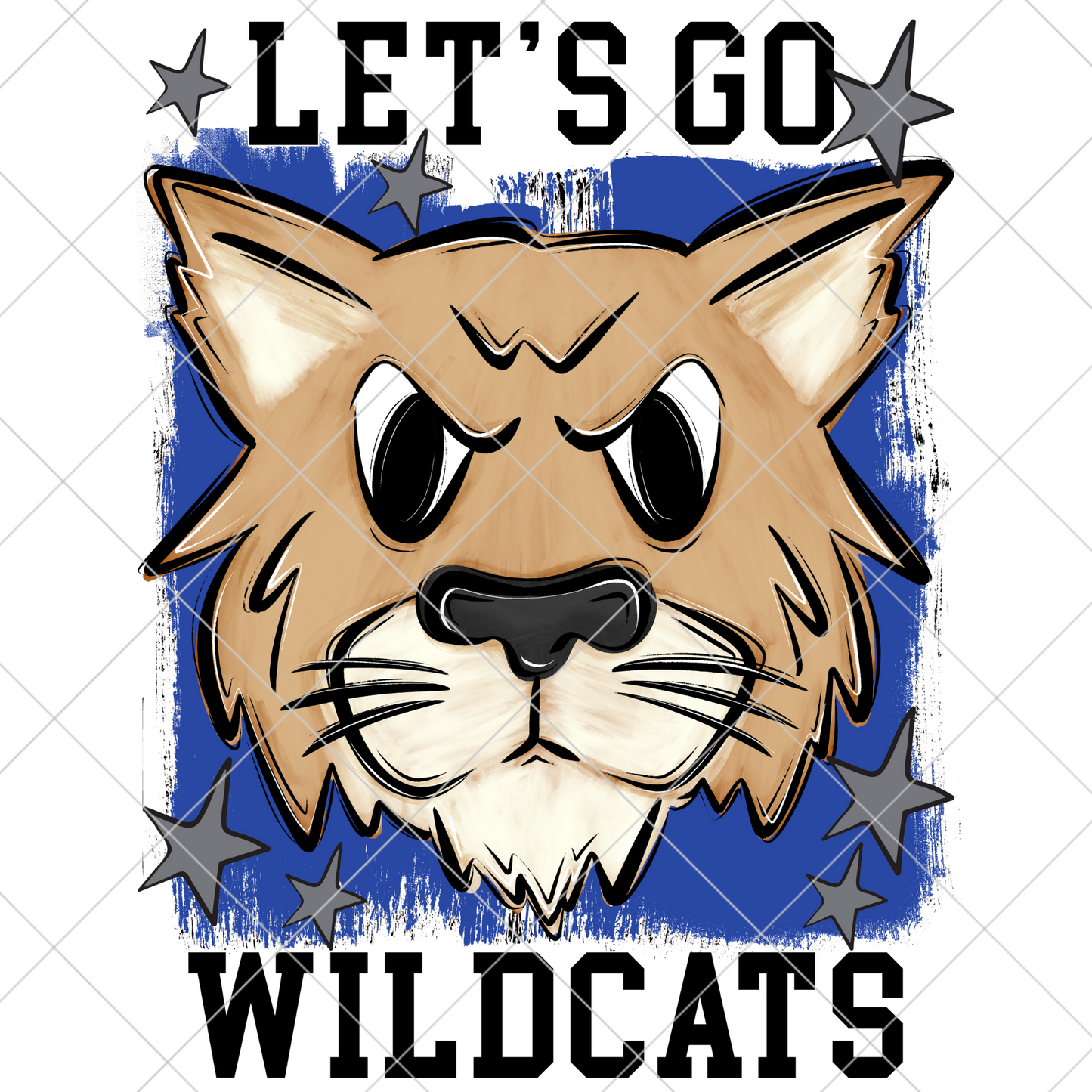 Wildcats Sublimation PNG For Making T-Shirts, Sweatshirts, Tumblers, Mugs And More | Royal Blue School Colors| Also Suitable For DTF | High Resolution Image | Wildcat Pride | Wildcat Spirit