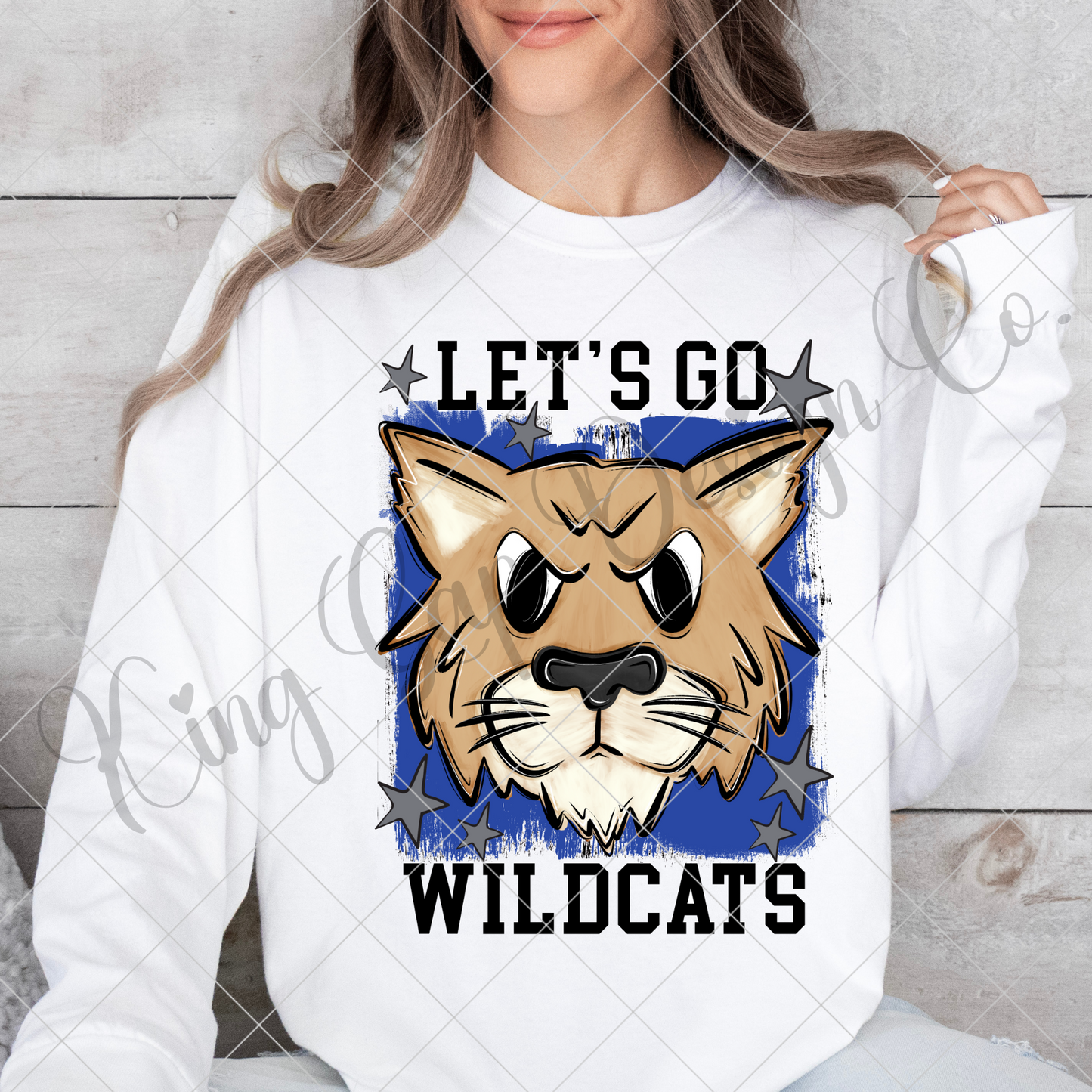 Wildcats Sublimation PNG For Making T-Shirts, Sweatshirts, Tumblers, Mugs And More | Royal Blue School Colors| Also Suitable For DTF | High Resolution Image | Wildcat Pride | Wildcat Spirit