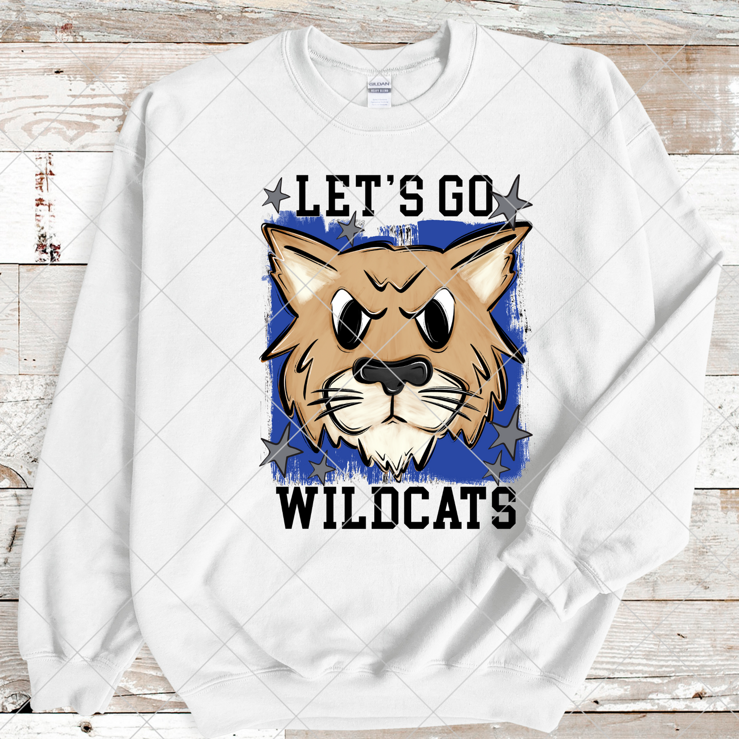 Wildcats Sublimation PNG For Making T-Shirts, Sweatshirts, Tumblers, Mugs And More | Royal Blue School Colors| Also Suitable For DTF | High Resolution Image | Wildcat Pride | Wildcat Spirit