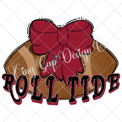 Roll Tide Football Sublimation | Alabama | Hand Drawn PNG For Making T-Shirts, Mugs, Tumblers, Stickers, Scrapbooking, DTF Transfers | High Resolution Image May Be Upsized Without Blurring