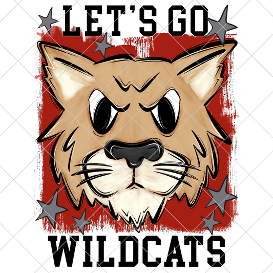 Wildcats Sublimation PNG For Making T-Shirts, Sweatshirts, Tumblers, Mugs And More | Red School Colors| Also Suitable For DTF | High Resolution Image | Wildcat Pride | Wildcat Spirit