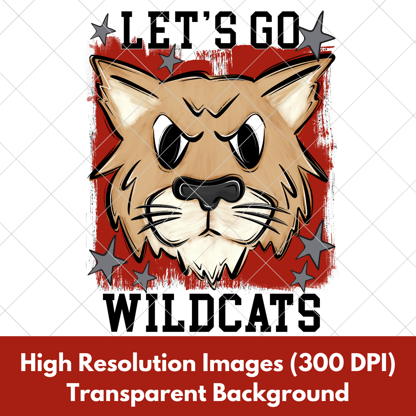 Wildcats Sublimation PNG For Making T-Shirts, Sweatshirts, Tumblers, Mugs And More | Red School Colors| Also Suitable For DTF | High Resolution Image | Wildcat Pride | Wildcat Spirit