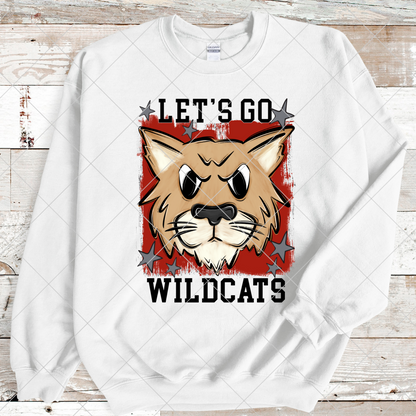 Wildcats Sublimation PNG For Making T-Shirts, Sweatshirts, Tumblers, Mugs And More | Red School Colors| Also Suitable For DTF | High Resolution Image | Wildcat Pride | Wildcat Spirit