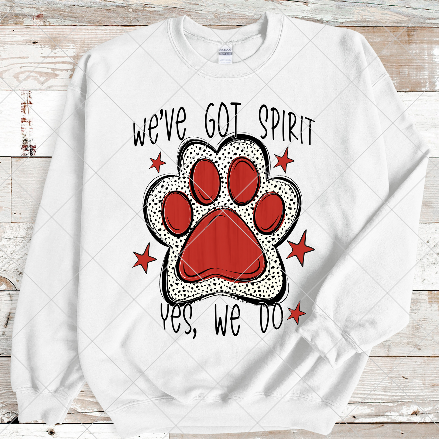 We've Got Spirit | Red | Wildcats | Bearcats | Bobcats | Jaguars | Bulldogs | School Spirit For Sublimation Or DTF