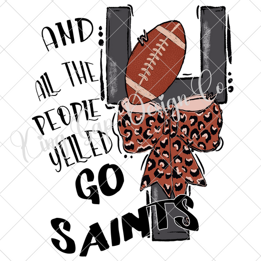 Saints Football Sublimation | Saints High School Football Shirt Design | Saints Football Sticker PNG | Saints Football Tumbler Design