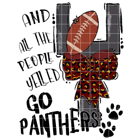 Panthers Football PNG For Sublimation, DTF, Stickers, Shirts, Mugs, Tumblers | High Resolution, May Be Upsized Without Losing Image Quality