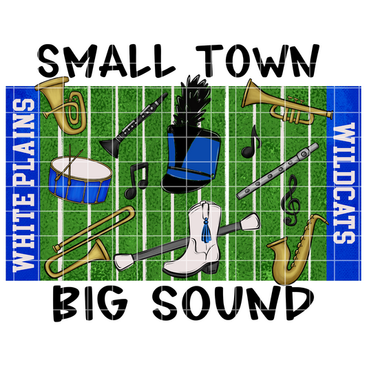 White Plains Band Sublimation | Marching Blue Brigade PNG For T-Shirts, Tumblers, Cups, Stickers| 300 DPI, Transparent Background