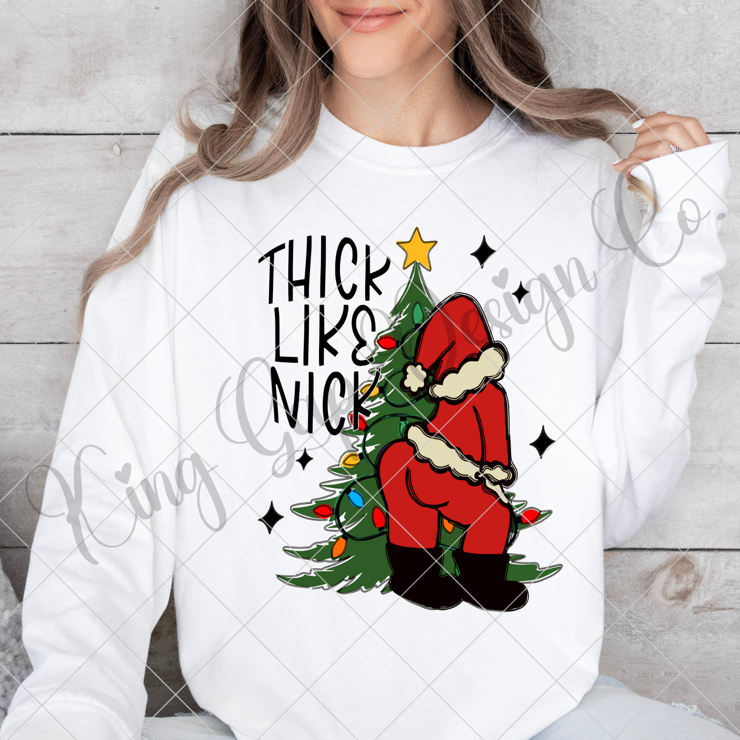 Thick Like Nick Sublimation PNG For Making Shirts, Mugs, Tumblers, Dish Towels | DTF Prints | High Resolution, 300 DPI | Transparent Background