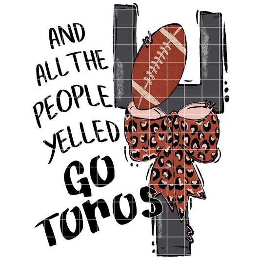 Toros High School Football Sublimation PNG For Making T-Shirts, Mugs, Tumblers, Dishtowels | Toros Game Day T-Shirt | Toros DTF, 300 DPI