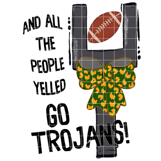 Trojans Game Day Shirt | Green And Gold School Colors | Trojans Football T-Shirt PNG | Trojans Sublimation | Trojans DTF | 300 dpi, clear bg