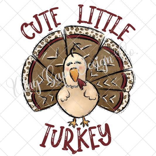 Cute Thanksgiving Shirt PNG For Little Girl | Cute Little Turkey Sublimation PNG | High Resolution Image | Hand Drawn Turkey Shirt Design