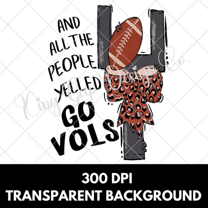 Vols Football Sublimation PNG For Shirts, Mugs, Tumblers, Stickers, Dishtowels | Vols Game Day Shirt | Vols PNG For DTF Printing | Vols Fan