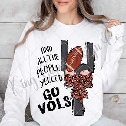 Vols Football Sublimation PNG For Shirts, Mugs, Tumblers, Stickers, Dishtowels | Vols Game Day Shirt | Vols PNG For DTF Printing | Vols Fan