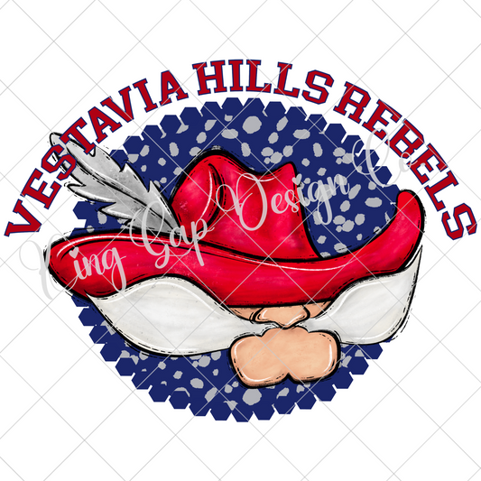 Vestavia Hills Rebels Sublimation PNG For Making T-Shirts, Tumblers, Mugs, Stickers, DTF Transfers | Shirt For Rebels Fan | High Resolution