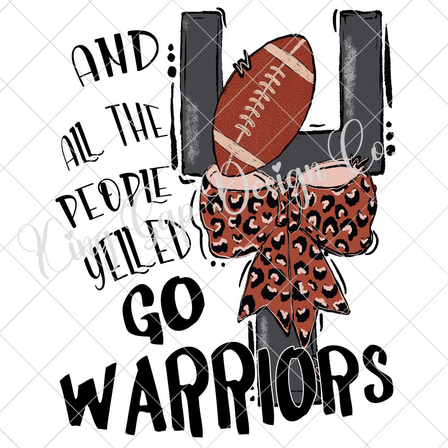 Warriors Football Sublimation | Go Warriors | Warriors High School Football Fan T-Shirt | Warriors Tumbler PNG | Warriors Football Sticker