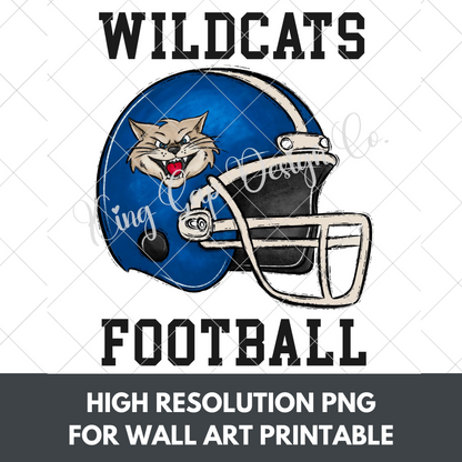 Wildcats Football Sublimation PNG For Making T-Shirts, Sweatshirts, Tumblers, Mugs And More | Also Suitable For DTF | High Resolution Image