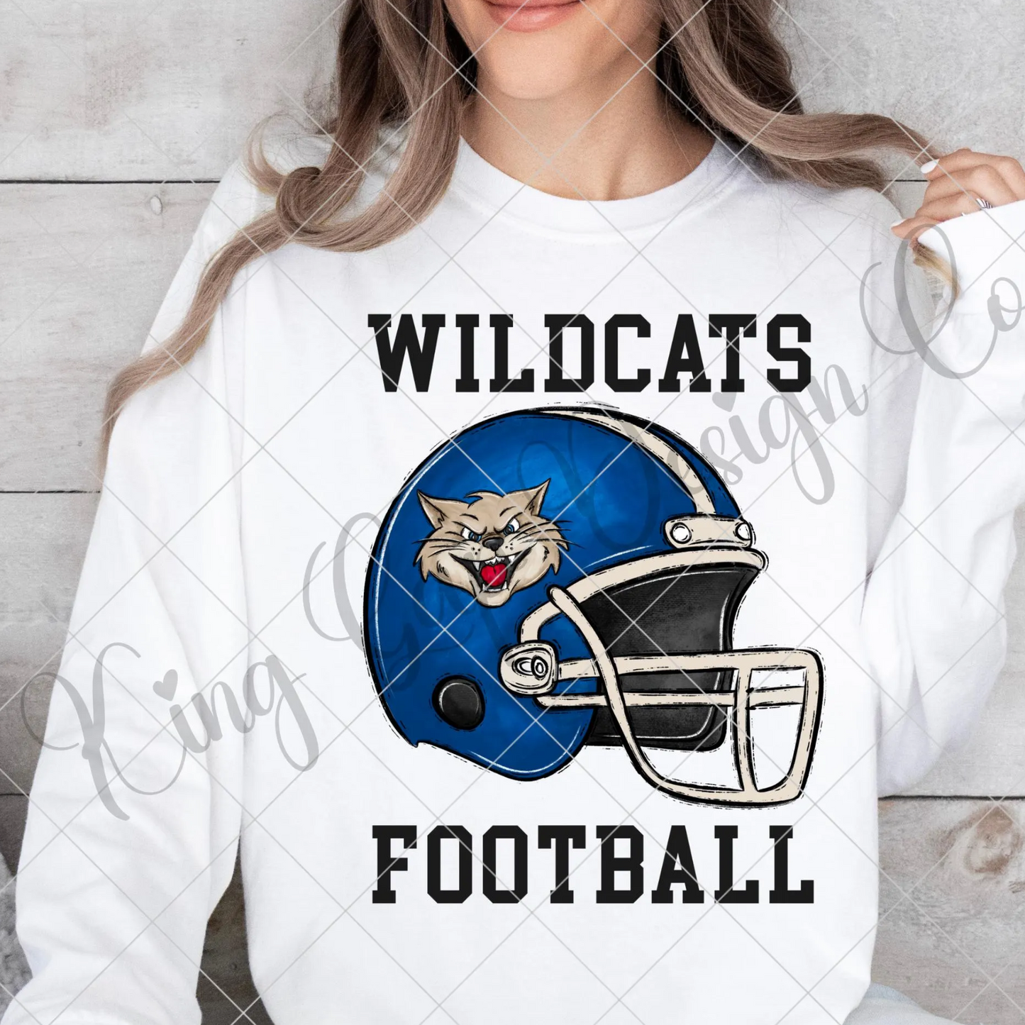 Wildcats Football Sublimation PNG For Making T-Shirts, Sweatshirts, Tumblers, Mugs And More | Also Suitable For DTF | High Resolution Image