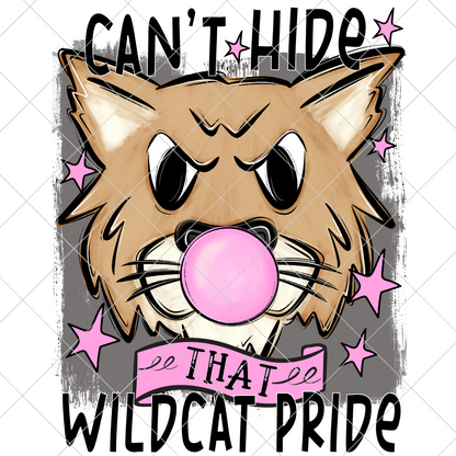 Wildcats Football Sublimation PNG For Making T-Shirts, Sweatshirts, Tumblers, Mugs And More | Also Suitable For DTF | High Resolution Image | Bubble Gum Wildcat | Wildcat Pride