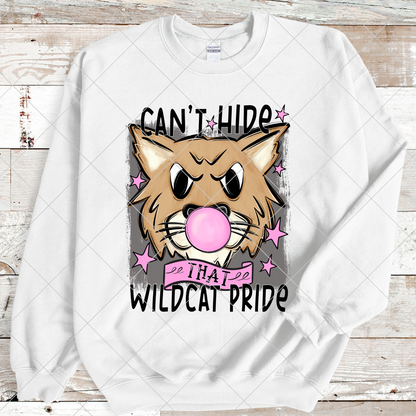 Wildcats Football Sublimation PNG For Making T-Shirts, Sweatshirts, Tumblers, Mugs And More | Also Suitable For DTF | High Resolution Image | Bubble Gum Wildcat | Wildcat Pride