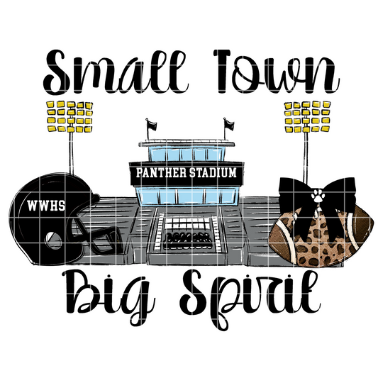 Wellborn Panthers Football Sublimation | Black And White School Colors | PNG For T-Shirts, Tumblers, Cups, Stickers| 300 DPI, Transparent Background