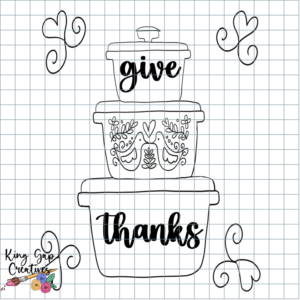 Vintage Dishes Paint Tracer Template For Thanksgiving | Acrylic Painting For Beginners | Template Video And Instructions Included | Fall Craft Project