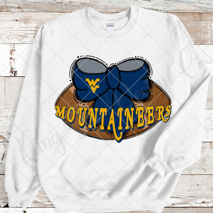 West Virginia Mountaineers Sublimation PNG | WV Football Shirt | High Resolution Image May Be Enlarged Without Blurring | Transparent BG