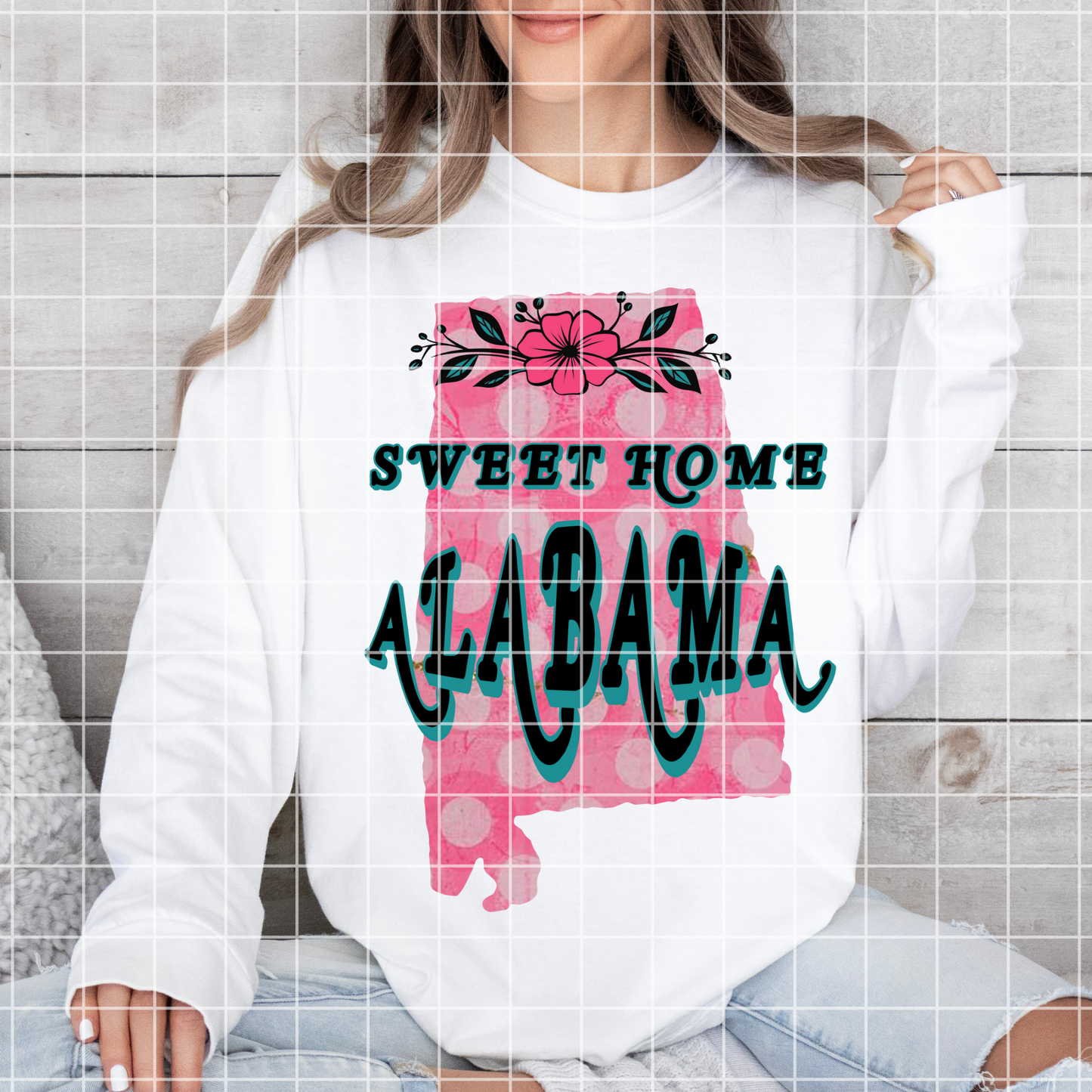 Floral Sweet Home Alabama T-Shirt PNG Image For Sublimation | Sublimation Tumbler Image | Sublimation Design | Country Music Song| Digital Download