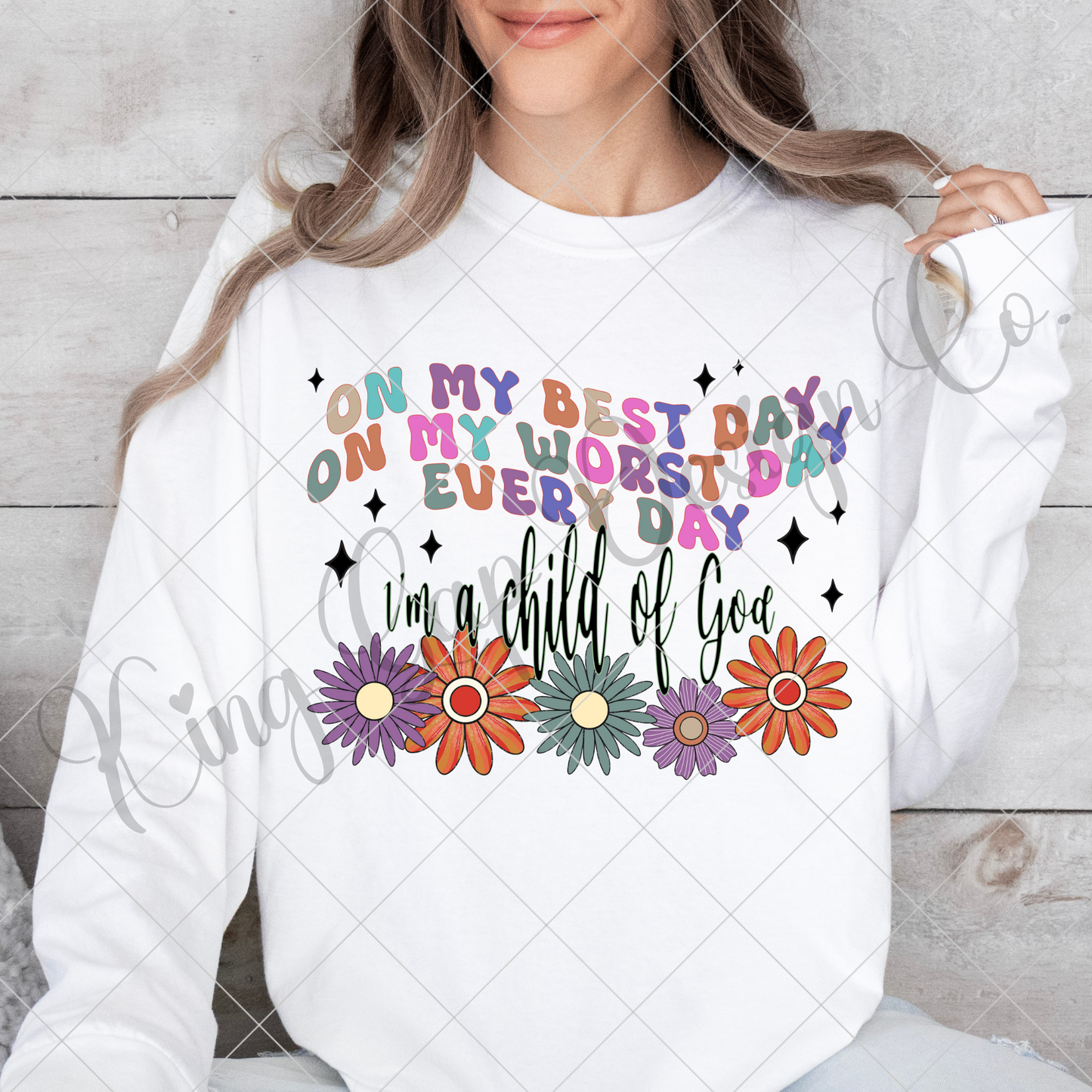 Child Of God PNG | Cute Christian Sublimation Design For Making T-Shirts, Tumblers, Dishtowels | Also Suitable For DTF Transfers, Stickers | High Resolution, 300 DPI, Transparent Background