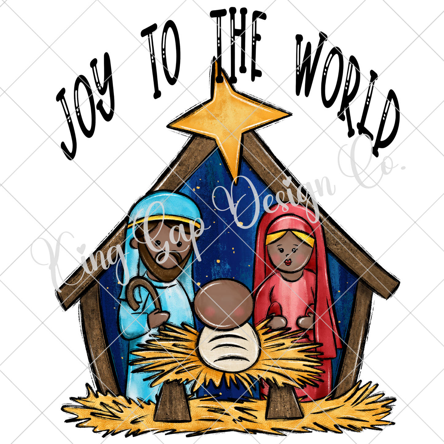 Joy To The World Nativity PNG For Making T-Shirts, Tumblers, Mugs, Stickers, Dishtowels And More | Perfect For Sublimation And DTF |High Resolution, 300 DPI, Transparent Background