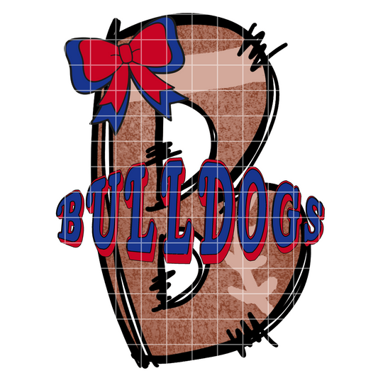 Bulldogs Football Sublimation PNG For Making T-Shirts, Tumblers, Mugs | Also Works For Stickers, DTF Prints Or Scrapbooks | 300 DPI
