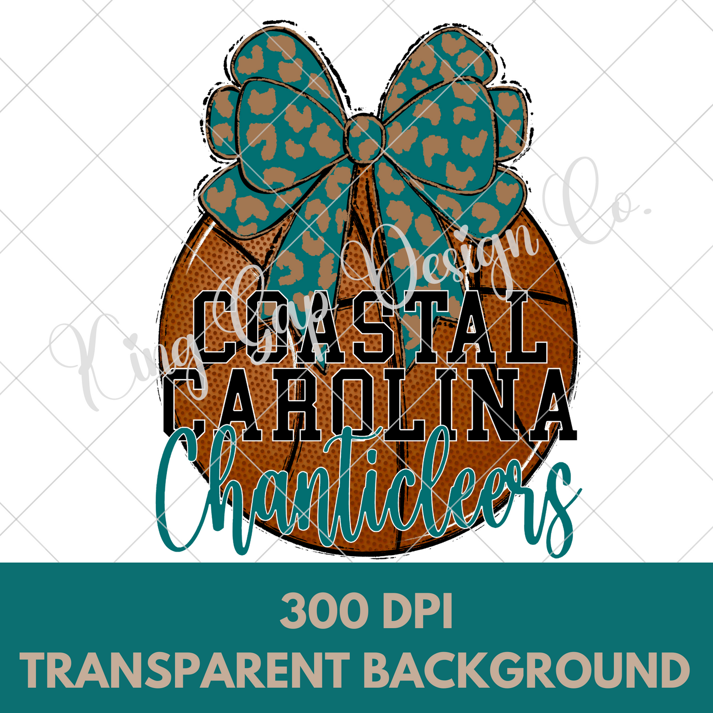 Coastal Carolina Chanticleers Basketball PNG Design For Coastal Carolina Fan | Make T-Shirts, Tumblers, Mugs, Stickers, DTF Transfers And More With This High Resolution, 300 DPI Image