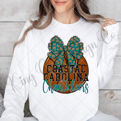 Coastal Carolina Chanticleers Basketball PNG Design For Coastal Carolina Fan | Make T-Shirts, Tumblers, Mugs, Stickers, DTF Transfers And More With This High Resolution, 300 DPI Image