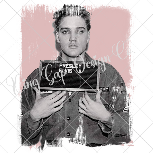 Elvis Presley Army Photo PNG For Sublimation | Perfect For Making T-Shirts, Tumblers, Mugs And More |  300 DPI, Transparent Background Image