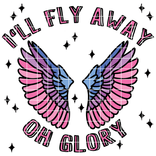 I'll Fly Away T-Shirt PNG | Christian T-Shirt Design For Sublimation DTF Printing | Tumbler Graphic For Sublimation | Colorful Shirt Design