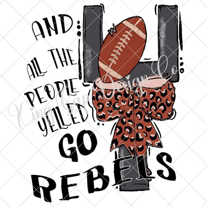 Rebels Sublimation | Rebels High School Football Sublimation | Rebels Sticker Design | Rebels Tumbler Design | Rebels Football DTF