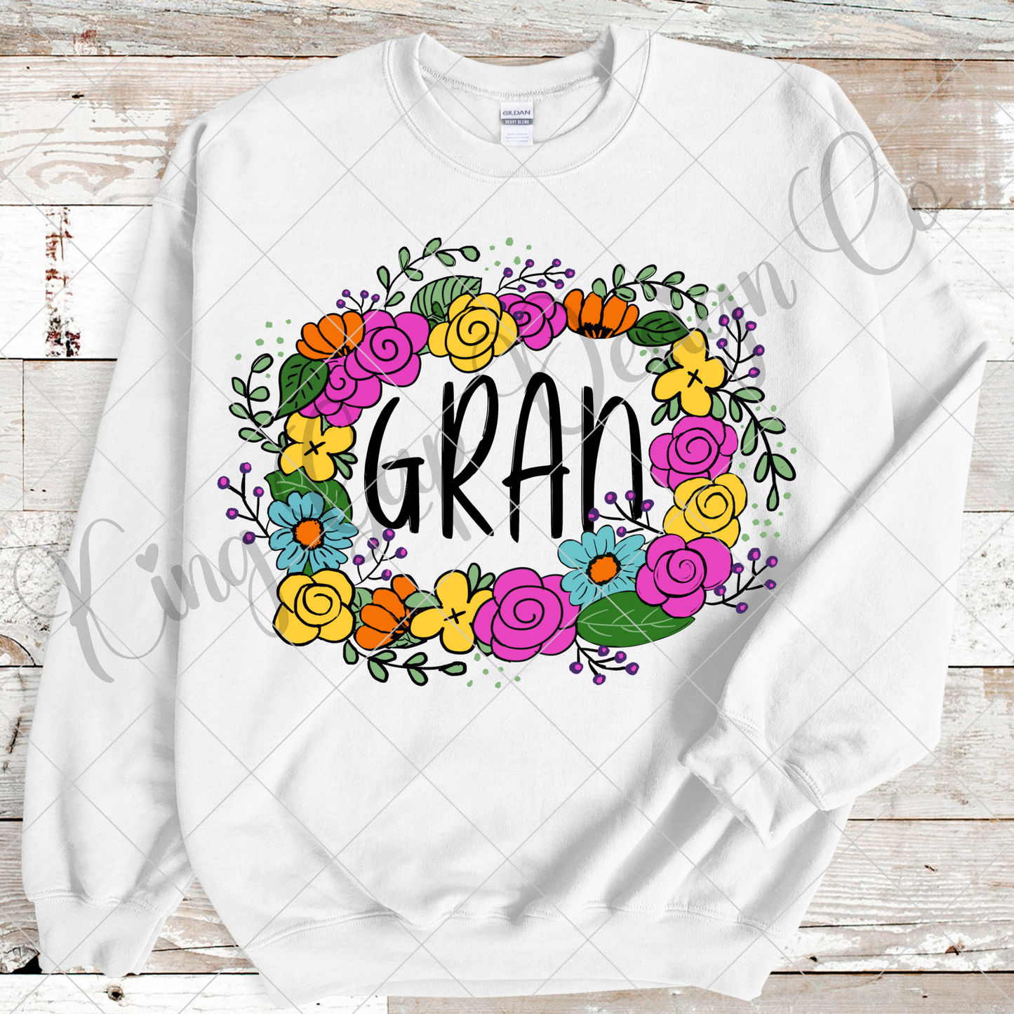 High Resolution, 300 DPI, Transparent Background Shirt Design For Trendy Grandmother | Cute Floral PNG For Making Unique Shirt For Gran | Use For Sublimation Or DTF | Great For Making Shirts, Mugs Or Tumblers |