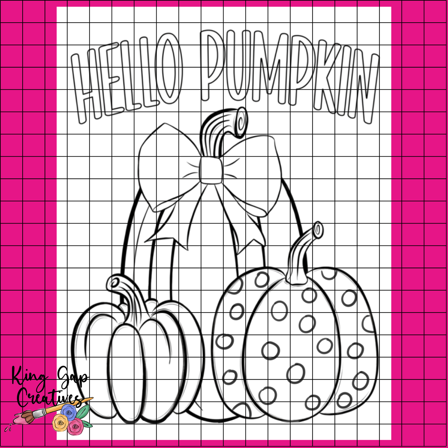 Hello Pumpkin Fall Door Hanger Template | Pumpkin Trio With Bow For Fall | Painting Template For Door Hanger Or Canvas Painting | Acrylic Painting For Beginners | Template Video And Instructions Included | Fall Craft Project